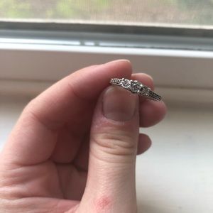 5.5 sized diamond cluster promise/engagement ring